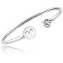 HOLLP Birthday Gift Zodiac Sign Cuff Bracelet with Clear Birthstone Zodiac Bracelets for Women Girls