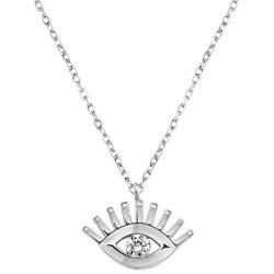 Soyaz Evil Eye Necklace | 14k Gold Plated 925 Sterling Silver Necklace for Women | Dainty Cubic Zirconia Stone Choker Jewelry for Girls | Gold Necklaces for Women