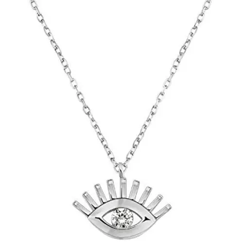 Soyaz Evil Eye Necklace | 14k Gold Plated 925 Sterling Silver Necklace for Women | Dainty Cubic Zirconia Stone Choker Jewelry for Girls | Gold Necklaces for Women Soyaz Evil Eye Necklace | 14k Gold Plated 925 Sterling Silver Necklace for Women | Dainty Cubic Zirconia Stone Choker Jewelry for Girls | Gold Necklaces for Women