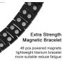 Feraco Titanium Magnetic Bracelet for Men Arthritis Pain Relief Carpal Tunnel Health Double Row Strong Magnets Ultra Strength Magnetic Therapy Bracelet, Lightweight Durable Titanium Bracelet