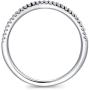 HAFEEZ CENTER 1.5mm V Shape Curved Petite Half Eternity Moissanite Wedding Band, 1/10 cttw