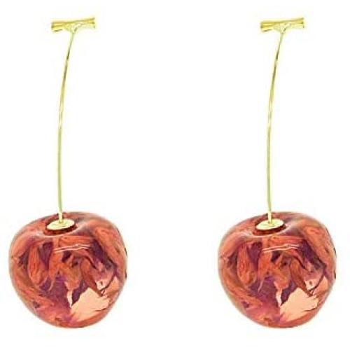 3D Cherry Earrings Cute Fruit Dangle Drop Earrings Simplicity resin Earrings for Women Girls Charm Sweet Jewelry Gift