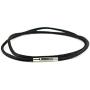 Mixiueuro 3mm Black Silk Cord Chain Necklace With Upgrade Ultra Thin Light New Models Stainless Steel Clasp, Hand Made Feel Smooth And for Men Women children