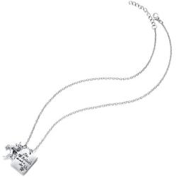 Plated Silver Alloy Unicorn Necklace Pendant Charms Chain for Females gifts- She Believed She Could So She Did ''Life Is Magical'' Unicorn Necklace
