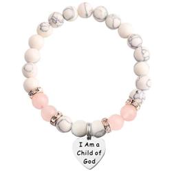 MAOFAED Baptism Gift First Communion Gift I Am a Child of God Religious Jewelry Bracelet