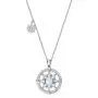 POPLYKE Sterling Silver Compass Pendant Necklace with Created Opal,Inspirational Necklace for Women Girls POPLYKE Sterling Silver Compass Pendant Necklace with Created Opal,Inspirational Necklace for Women Girls