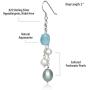 Belacqua Natural Aquamarine & Cultured Freshwater Pearl Layered Station Chain Necklace