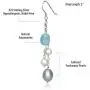 Belacqua Natural Aquamarine & Cultured Freshwater Pearl Layered Station Chain Necklace Belacqua Natural Aquamarine & Cultured Freshwater Pearl Layered Station Chain Necklace