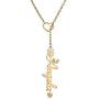 SENFAI Heart Shaped Arrow Y Necklace with Name 18 + 2 in Made of PVD Gold Plated Stainless Steel
