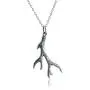 FashionJunkie4Life Sterling Silver Textured Deer Antler Charm Necklace, 18'' Chain FashionJunkie4Life Sterling Silver Textured Deer Antler Charm Necklace, 18'' Chain