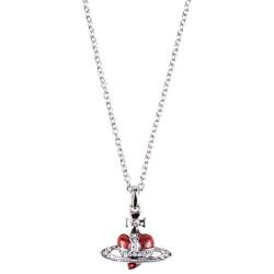 Vivienne Westwood Small dark red love track necklace with exclusive box and paper bag