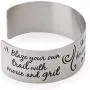 Vera Viva She Has Fire in Her Soul and Grace in Her Heart Inspirational Cuff Bracelet, Stainless Steel, Adjustable Fit Vera Viva She Has Fire in Her Soul and Grace in Her Heart Inspirational Cuff Bracelet, Stainless Steel, Adjustable Fit