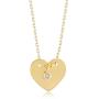14k Solid Gold 0,01 ct Diamond Heart Pendant Necklace for Women, A Perfect Surprise Gift for Her, 18 inch
