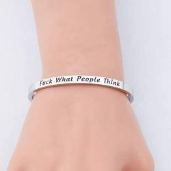 CENWA Funny Offensive Gift Fuck What They Think Cuff Bracelet Offensive Humour Jewelry