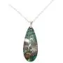 Teardrop Sea Sediment Imperial Jasper Natural Stone Gemstone Necklace Pendant & Drop Dangle Hook Earrings Jewelry Set For Women Girls