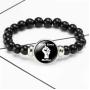 Black Lives Matter Bracelet - BLM Anti-Racism BLM Movement Bracelets Awareness Support Wristband Bracelets (Black)