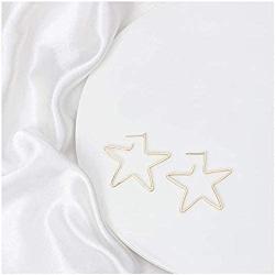 Gold Star Earrings Lightweight Fun Statement Drop Dangle Earrings Charm Jewelry Gift Earrings for Women Girls