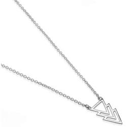 Boma Jewelry Sterling Silver Triple Triangle Necklace, 18 Inches