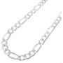 In Style Designz .925 Solid Sterling Silver Figaro Link ITProLux Necklace Chains 2MM - 10.5MM, 16'' - 30'', Men & Women, Made In Italy