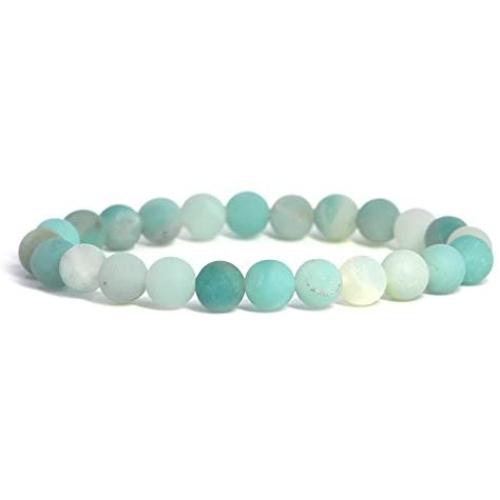 Justinstones Gem Semi Precious Gemstone 8mm Round Beads Stretch Bracelet 7'' Unisex