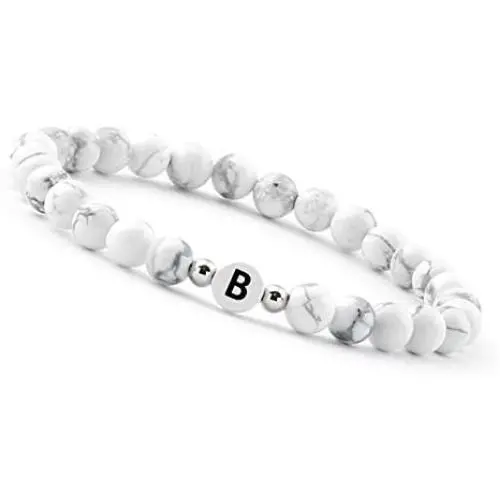 White pearl bracelet (initial bracelet) bracelet for couples with letter (best friend bracelets) White pearl bracelet (initial bracelet) bracelet for couples with letter (best friend bracelets)