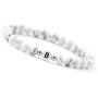 White pearl bracelet (initial bracelet) bracelet for couples with letter (best friend bracelets)
