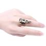 MIXIA Vintage Adjustable Ravens Crow Finger Rings Punk Animal Bird Skull Skeleton Ring Steampunk Jewelry