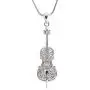 chelseachicNYC Crystal Cello Necklace Silver chelseachicNYC Crystal Cello Necklace Silver