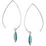 Silpada Oasis Compressed Turquoise Wire Drop Earrings in Sterling Silver