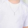 925 Sterling Silver Crucifix Pendant Religious Necklace Unisex 16''