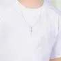 925 Sterling Silver Crucifix Pendant Religious Necklace Unisex 16'' 925 Sterling Silver Crucifix Pendant Religious Necklace Unisex 16''