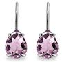 Sterling Silver Genuine, Simulated or Created Gemstone 7x5mm Teardrop Dainty Leverback Earrings