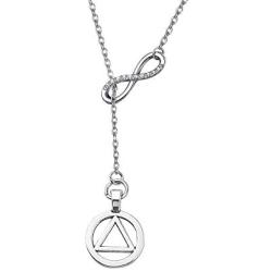 AKTAP Alcoholics Anonymous Recovery Necklace Alcoholics Anonymous Gifts for Sober Sobriety Y Necklace Sobriety Gifts Alcoholics Anonymous Recovery Jewelry