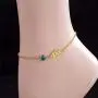 kelistom Evil Eye Hamsa Hand Charm Anklet for Women Teen Girls, Dainty Handmade Sideways Hanging Evil Eye Real 14K 18K White Gold Plated Ankle Bracelet with Extension, Minimalist Jewelry kelistom Evil Eye Hamsa Hand Charm Anklet for Women Teen Girls, Dainty Handmade Sideways Hanging Evil Eye Real 14K 18K White Gold Plated Ankle Bracelet with Extension, Minimalist Jewelry