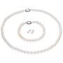 CICILIYA White Freshwater Cultured Pearl Necklace Set Includes Bracelet and Stud Earrings Jewelry for Women