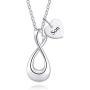 FREECO Sterling Silver Infinity of Love Eternity Memorial Urn Necklace Always with me Cremation Jewelry Pendant Necklaces for ashes