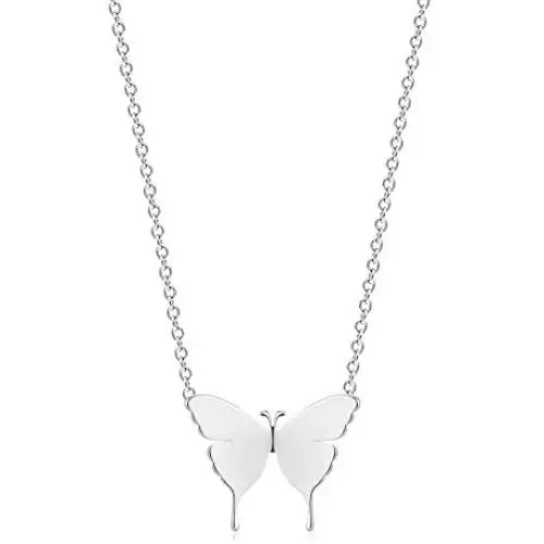 VACRONA Butterfly Necklace for Women 18K Gold Plated Dainty CZ Butterfly Pendant Necklace Cute Handmade Jewelry Gift for Her VACRONA Butterfly Necklace for Women 18K Gold Plated Dainty CZ Butterfly Pendant Necklace Cute Handmade Jewelry Gift for Her