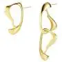 Asymmetric Drop Earrings, 18k Gold Plated Large Oval Link Dangle Geometric Earrings for Women Girls, Mobius Ring Shape,Fashion Jewelry Gifts Asymmetric Drop Earrings, 18k Gold Plated Large Oval Link Dangle Geometric Earrings for Women Girls, Mobius Ring Shape,Fashion Jewelry Gifts