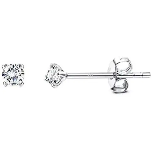 Sllaiss 2mm Sterling Silver Swarovski Zirconia Stud Earrings for Women Men, Platinum/Gold/Rose Gold Plated Tiny CZ Studs Sllaiss 2mm Sterling Silver Swarovski Zirconia Stud Earrings for Women Men, Platinum/Gold/Rose Gold Plated Tiny CZ Studs