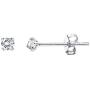 Sllaiss 2mm Sterling Silver Swarovski Zirconia Stud Earrings for Women Men, Platinum/Gold/Rose Gold Plated Tiny CZ Studs