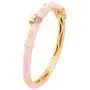 Disney Minnie Mouse Jewelry, Pink Glitter Bangle Bracelet with Yellow Gold Plating Disney Minnie Mouse Jewelry, Pink Glitter Bangle Bracelet with Yellow Gold Plating