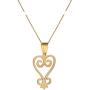 Stainless Steel African Adinkra Symbol Pendant Necklace SANKOFA Learn From The Past Charm Jewelry