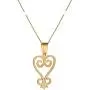Stainless Steel African Adinkra Symbol Pendant Necklace SANKOFA Learn From The Past Charm Jewelry