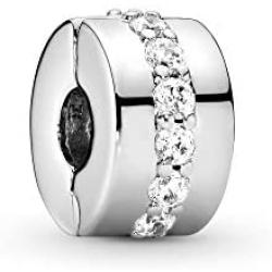 Pandora Jewelry Shining Path Clip Cubic Zirconia Charm in Sterling Silver