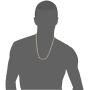 Jstyle Stainless Steel Male Chain Necklace Byzantine Bracelet for Men Jewelry Sets 8.5 Inch Bracelet
