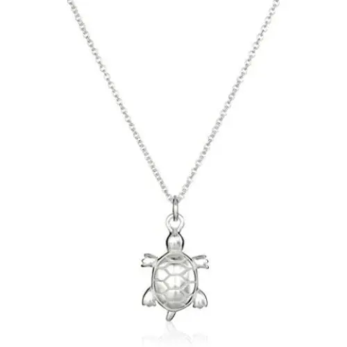 Sterling Silver Turtle Pendant Necklace, 18'' Sterling Silver Turtle Pendant Necklace, 18''