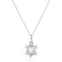 Sterling Silver Turtle Pendant Necklace, 18''