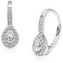 SolidSilver -Sterling Silver CZ Teardrop Dangle Leverback Earrings