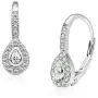 SolidSilver -Sterling Silver CZ Teardrop Dangle Leverback Earrings SolidSilver -Sterling Silver CZ Teardrop Dangle Leverback Earrings