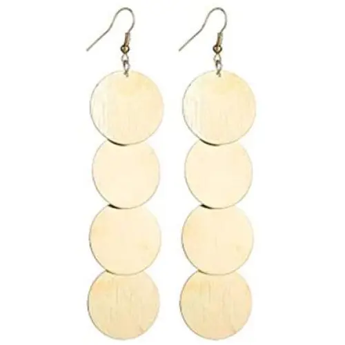 Delicate Filigree Dangle Long Disc Drop Hook Earrings for Women and Girls - Available in Silver and Gold Tones Delicate Filigree Dangle Long Disc Drop Hook Earrings for Women and Girls - Available in Silver and Gold Tones